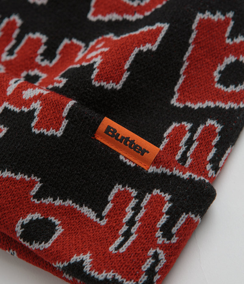 Butter Goods Warped Beanie in Black
