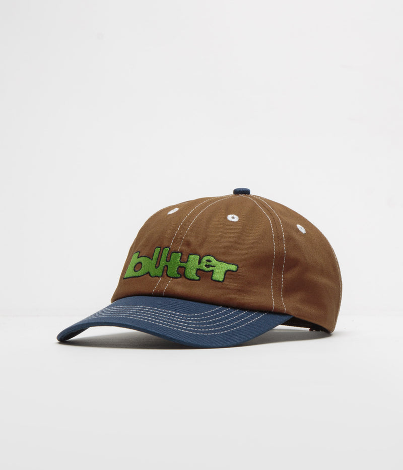 Butter Goods Warped Cap in Brown and Navy