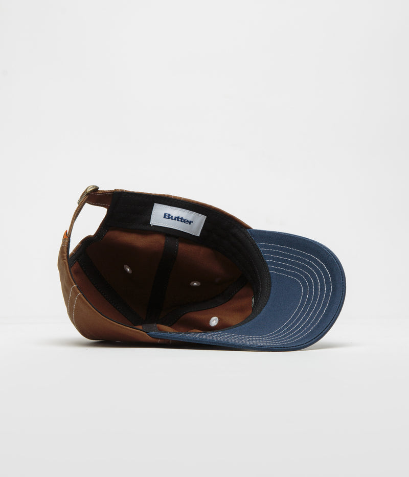 Butter Goods Warped Cap in Brown and Navy