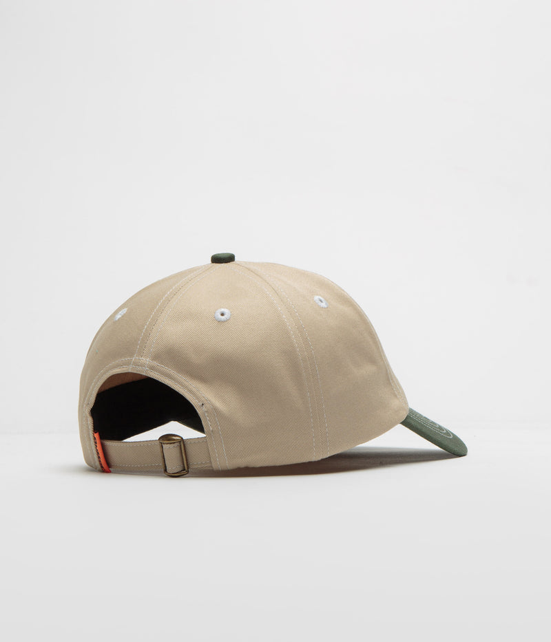 Butter Goods Warped Cap in Tan and Seaweed