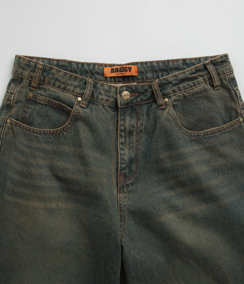 Butter Goods Warped Jeans in Dirty Wash Indigo