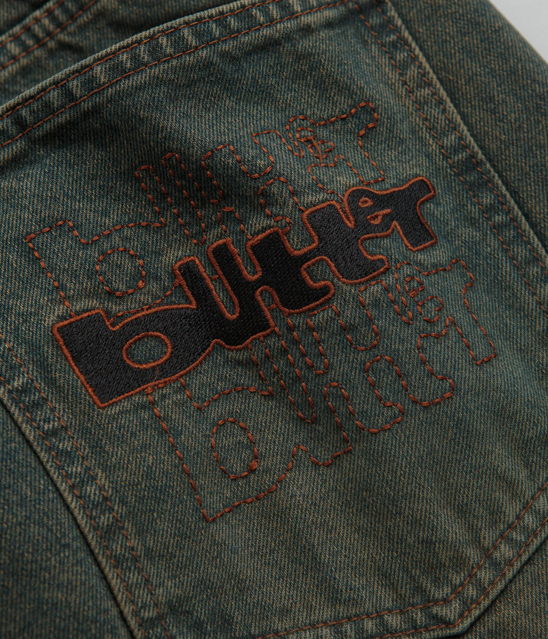 Butter Goods Warped Jeans in Dirty Wash Indigo