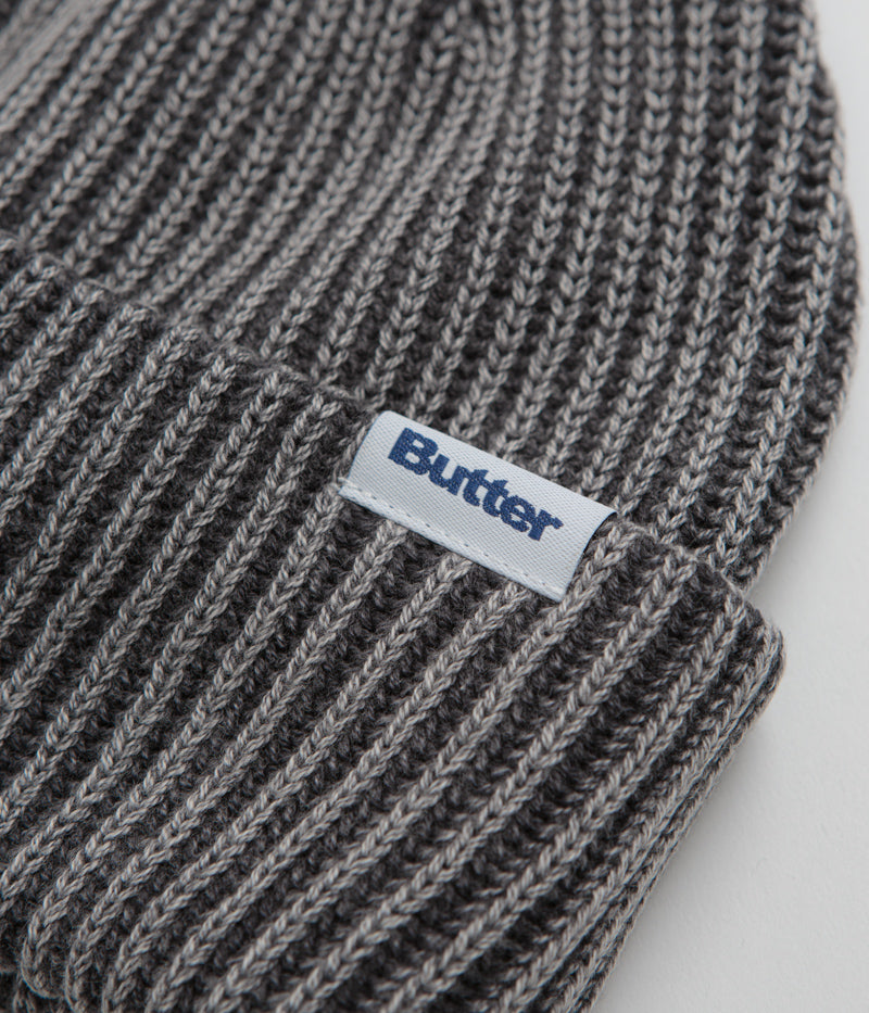 Butter Goods Washed Beanie in Black