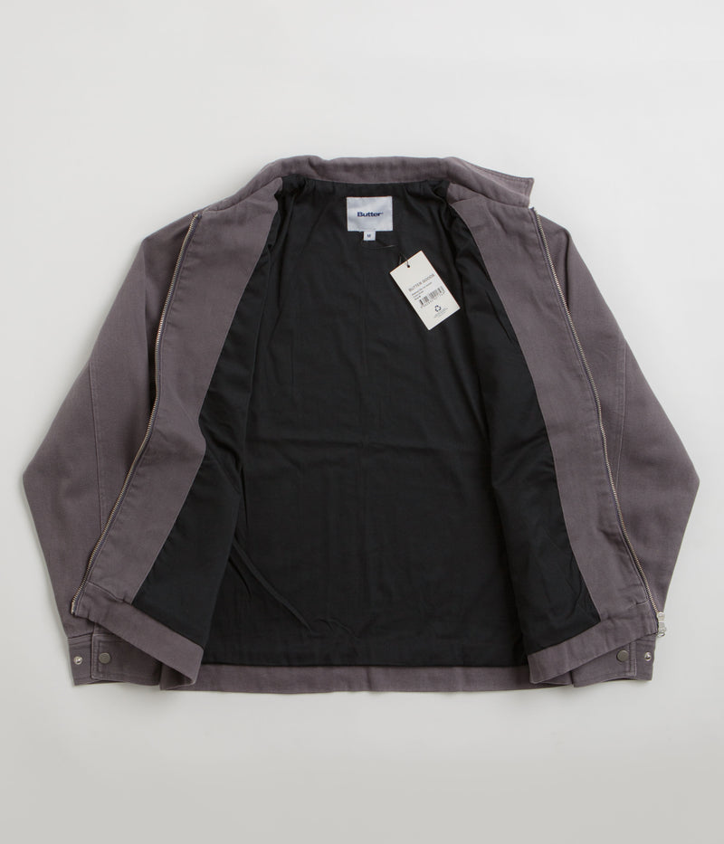 Butter Goods Washed Zip Up Jacket in Dusk