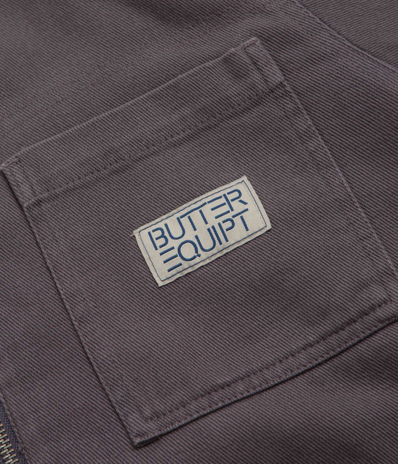 Butter Goods Washed Zip Up Jacket in Dusk