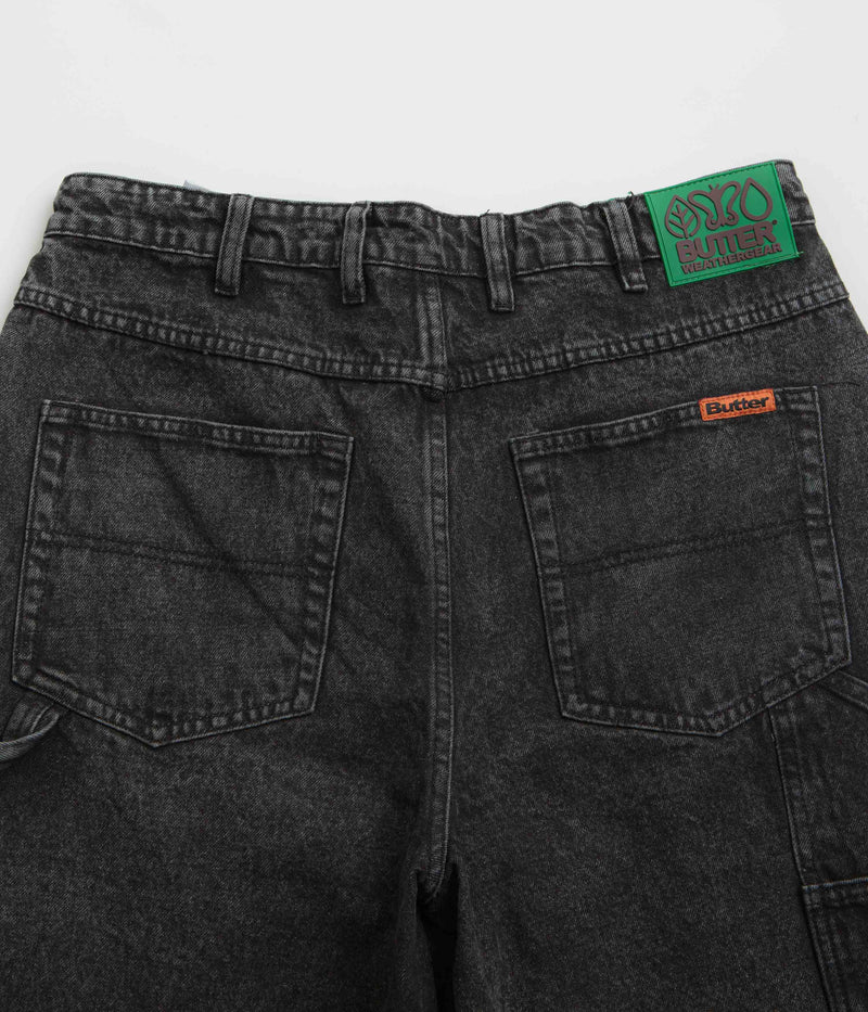 Butter Goods Weathergear Denim Shorts in Faded Black