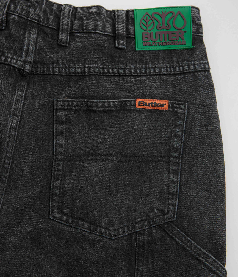 Butter Goods Weathergear Denim Shorts in Faded Black