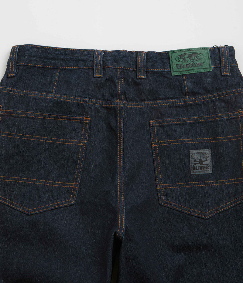 Butter Goods Wide Cut Jeans in Selvedge Blue