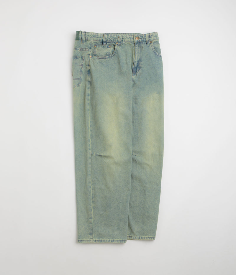 Butter Goods Wide Cut Jeans in Tinted Blue Wash