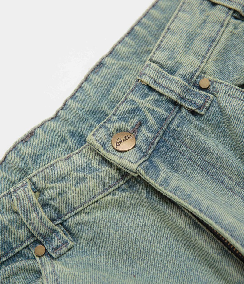 Butter Goods Wide Cut Jeans in Tinted Blue Wash