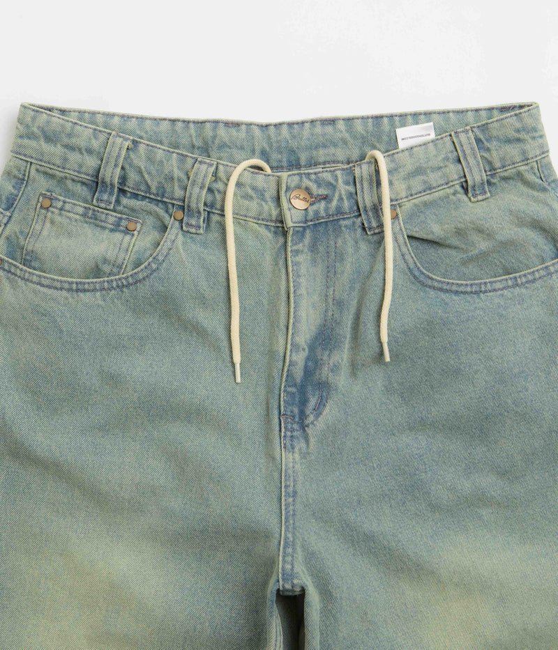Butter Goods Wide Cut Jeans in Tinted Blue Wash