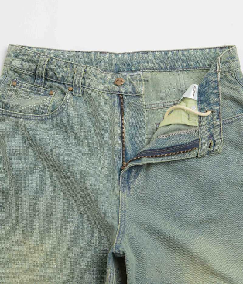 Butter Goods Wide Cut Jeans in Tinted Blue Wash
