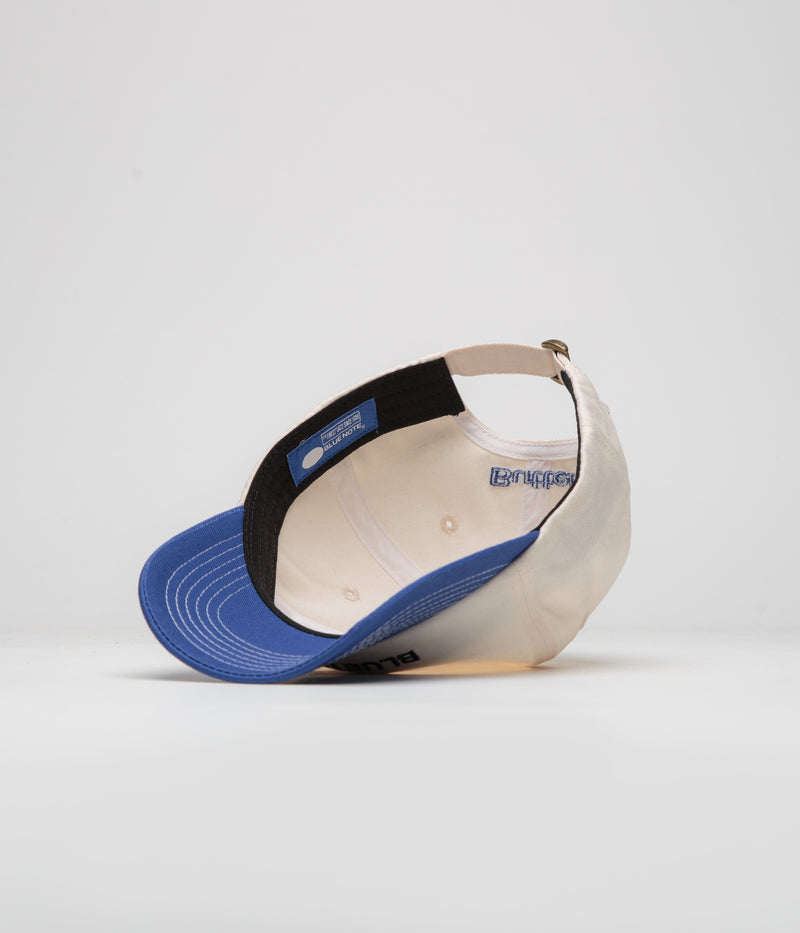 Butter Goods x Blue Note Finest Logo Cap in Natural and Royal Blue
