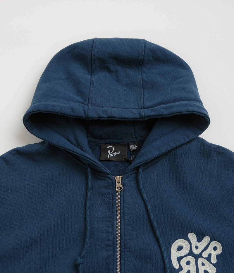 by Parra 1976 Logo Zip Hoodie in Blue