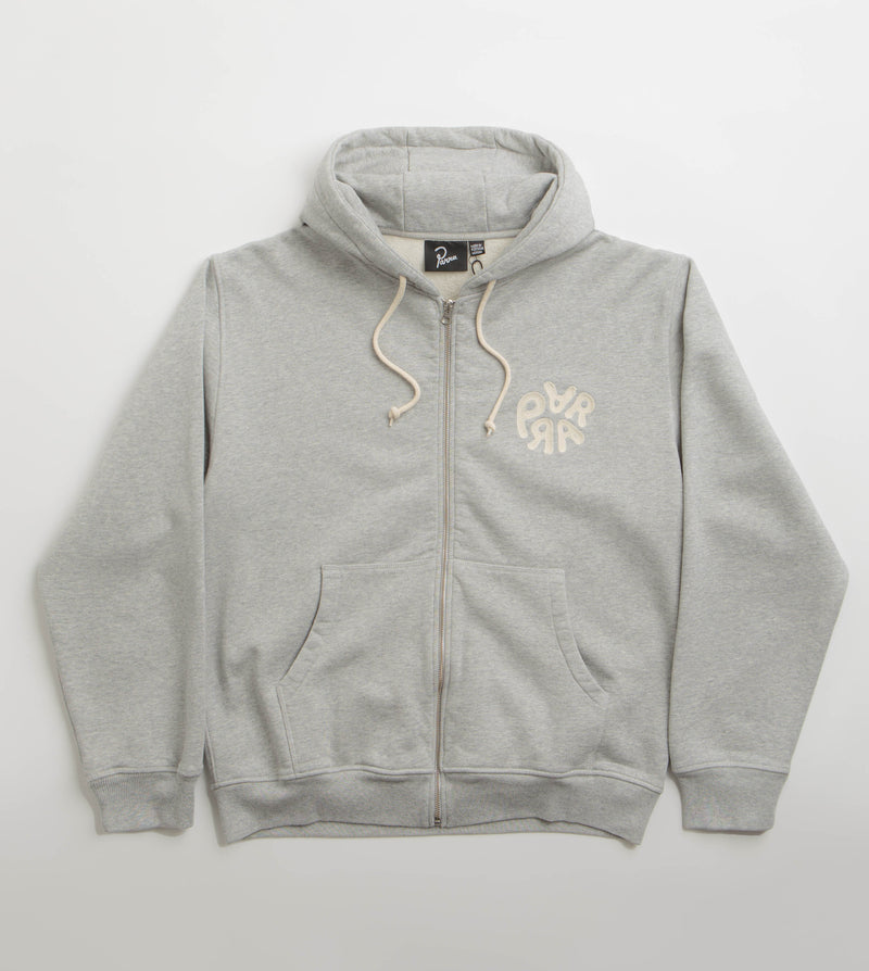 by Parra 1976 Logo Zip Hoodie in Heather Grey