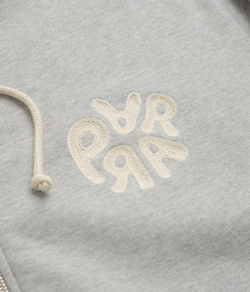 by Parra 1976 Logo Zip Hoodie in Heather Grey