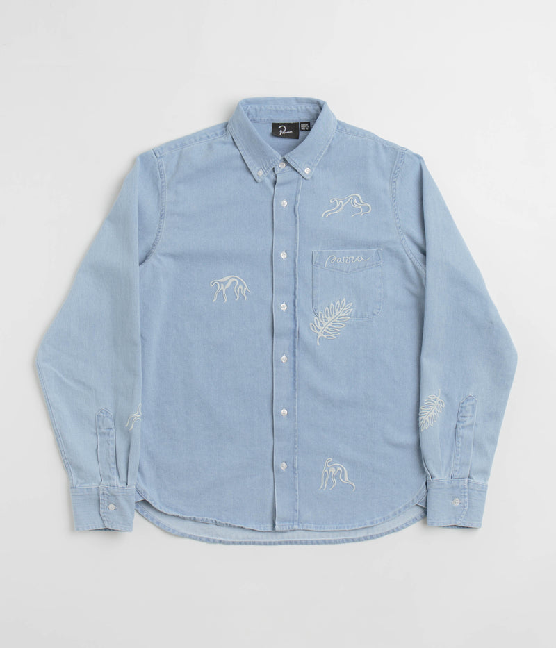 by Parra Ancient Aliens Shirt in Washed Blue