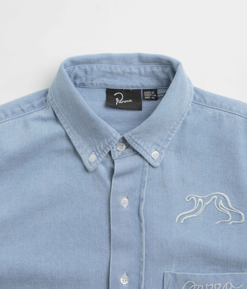 by Parra Ancient Aliens Shirt in Washed Blue
