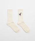by Parra Angry Duck Crew Socks in Off White