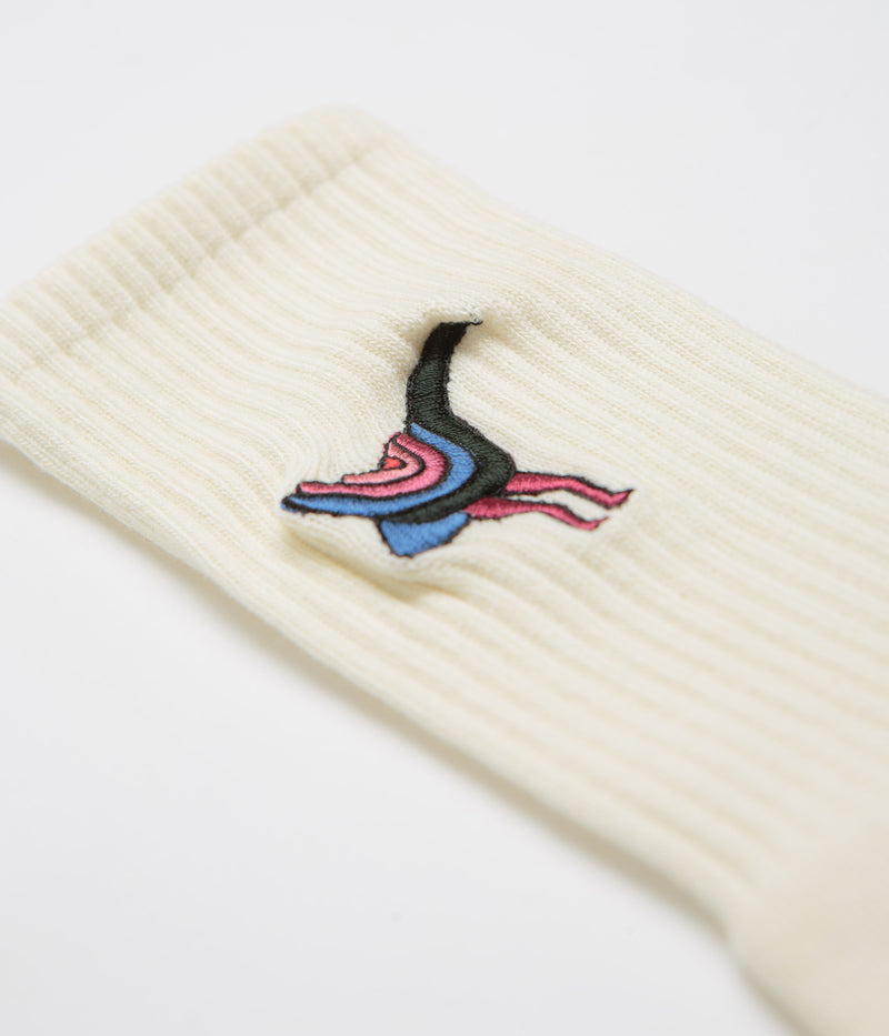 by Parra Angry Duck Crew Socks in Off White