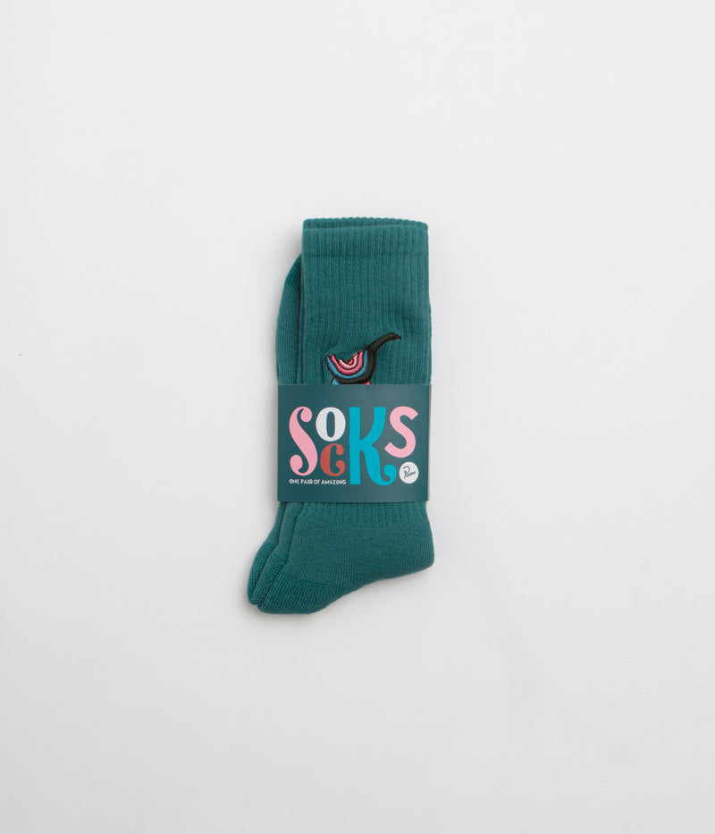 by Parra Angry Duck Crew Socks in Pine Green