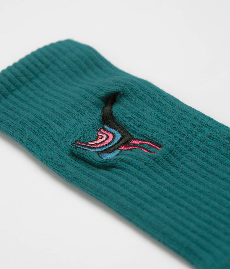 by Parra Angry Duck Crew Socks in Pine Green