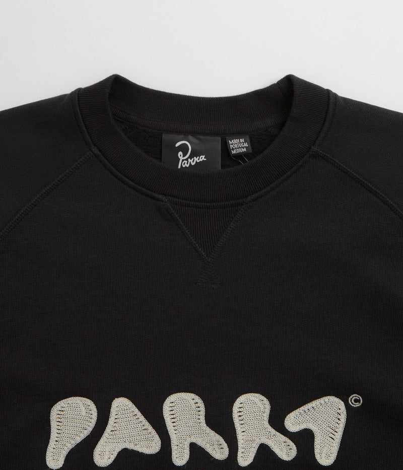 by Parra Blob Logo Crewneck Sweatshirt in Washed Black