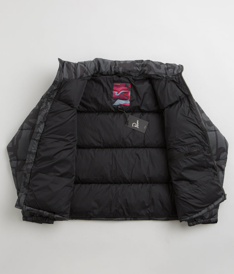 by Parra Broken FTP Puffer Jacket in Black