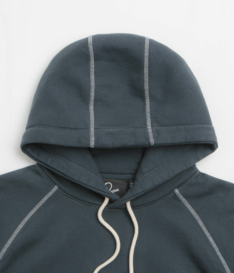 by Parra Circled Script Logo Hoodie in Dark Blue