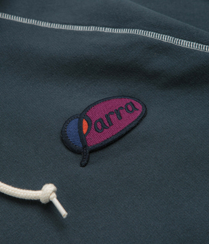 by Parra Circled Script Logo Hoodie in Dark Blue
