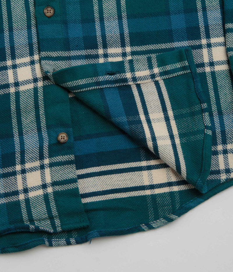 by Parra Crow Flannel Shirt in Pine Green