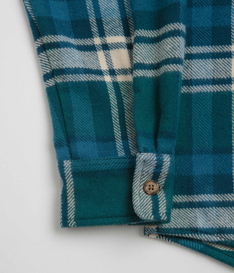 by Parra Crow Flannel Shirt in Pine Green