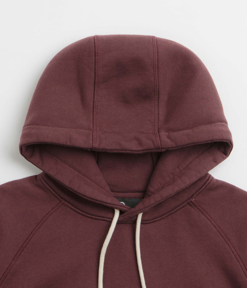 by Parra Crow Logo Hoodie in Dark Burgundy