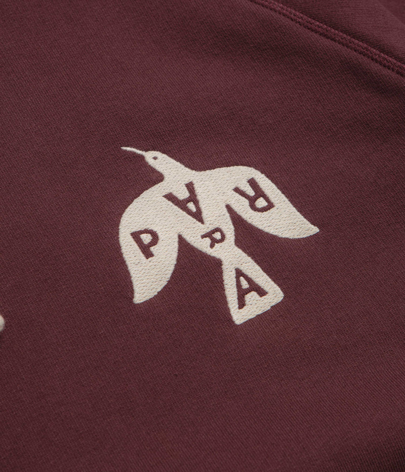by Parra Crow Logo Hoodie in Dark Burgundy