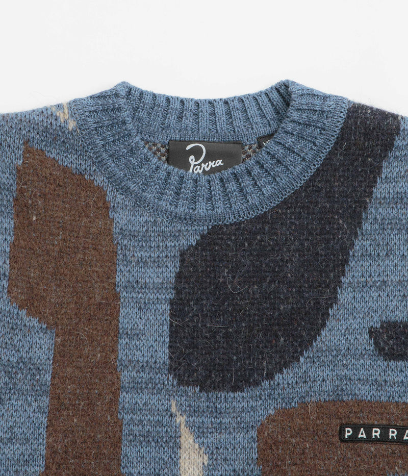 by Parra Detached Knitting Sweatshirt in Blue