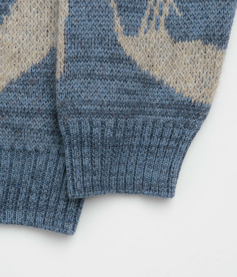 by Parra Detached Knitting Sweatshirt in Blue