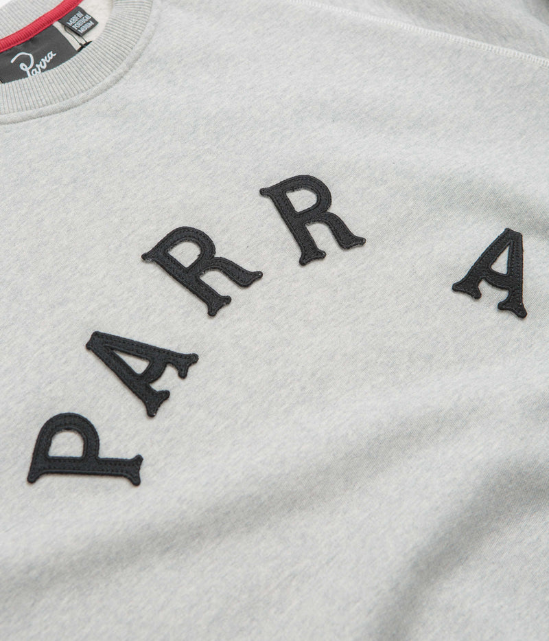 by Parra Drunk Parent Crewneck Sweatshirt in Heather Grey