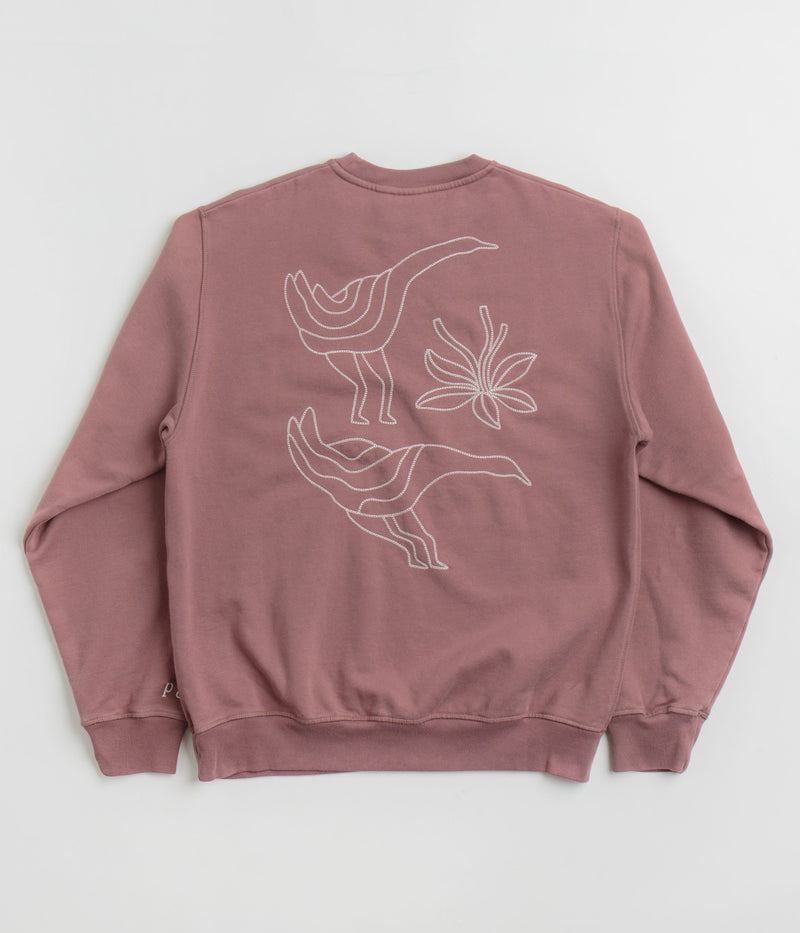 by Parra Duck Attack Crewneck Sweatshirt in Dusty Rose
