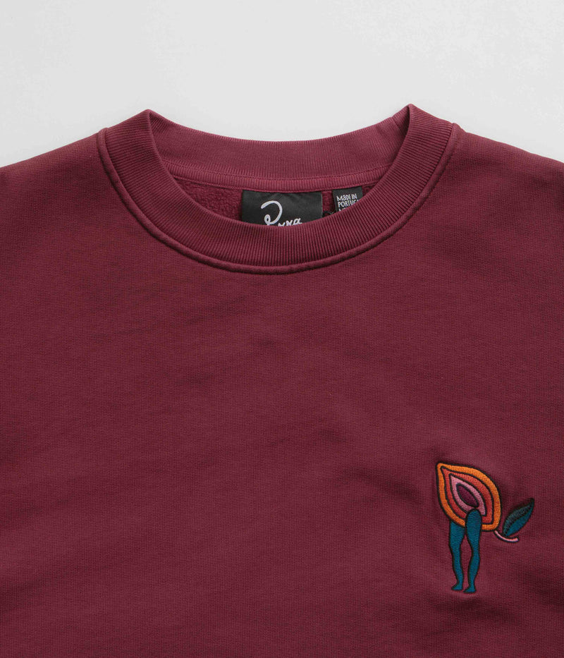 by Parra Fire Lemon Crewneck Sweatshirt in Washed Beet Red