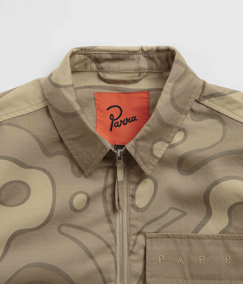 by Parra Fruit Tree Camo Shirt in Tan