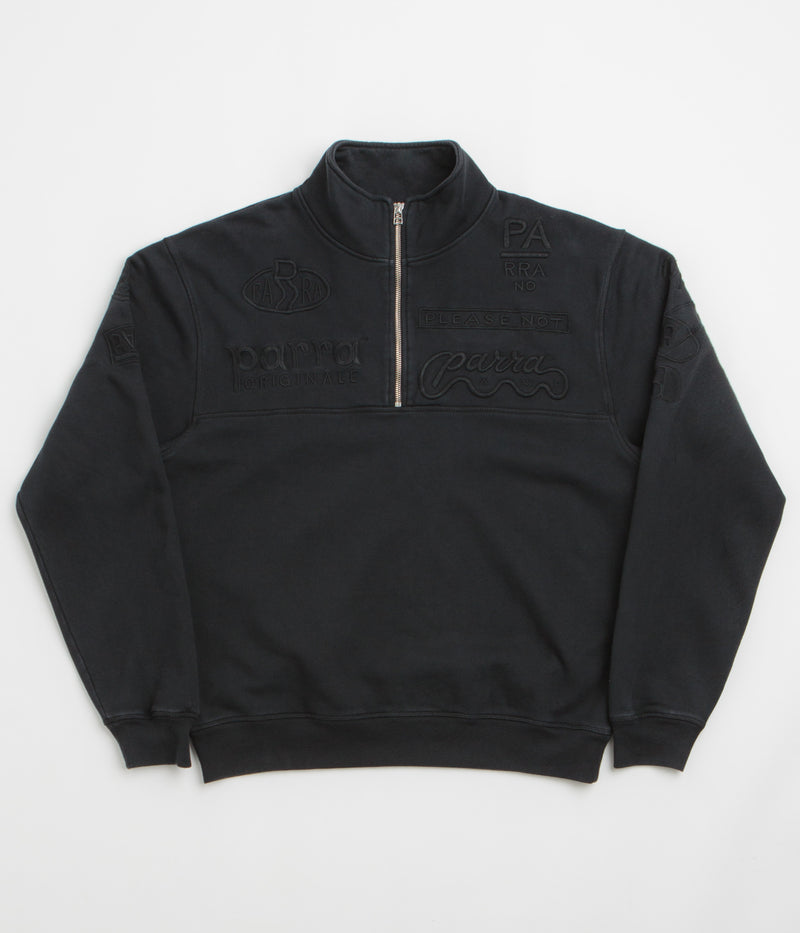 by Parra Media Training Quarter Zip Sweatshirt in Black
