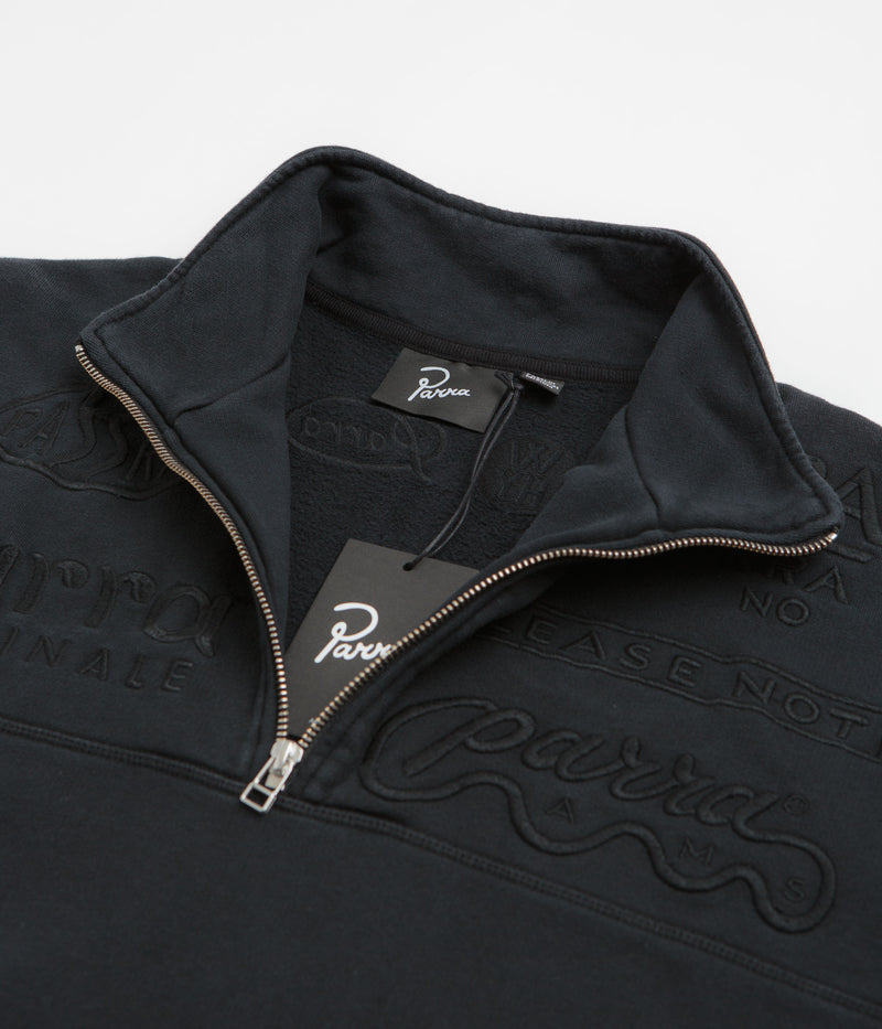 by Parra Media Training Quarter Zip Sweatshirt in Black