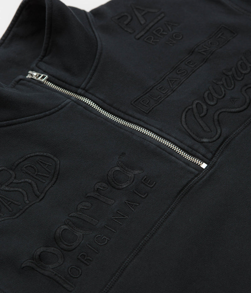 by Parra Media Training Quarter Zip Sweatshirt in Black