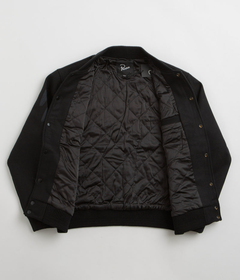 by Parra Not Movie Quality Varsity Jacket in Black