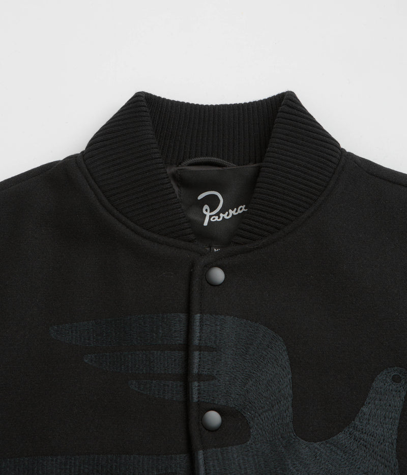 by Parra Not Movie Quality Varsity Jacket in Black