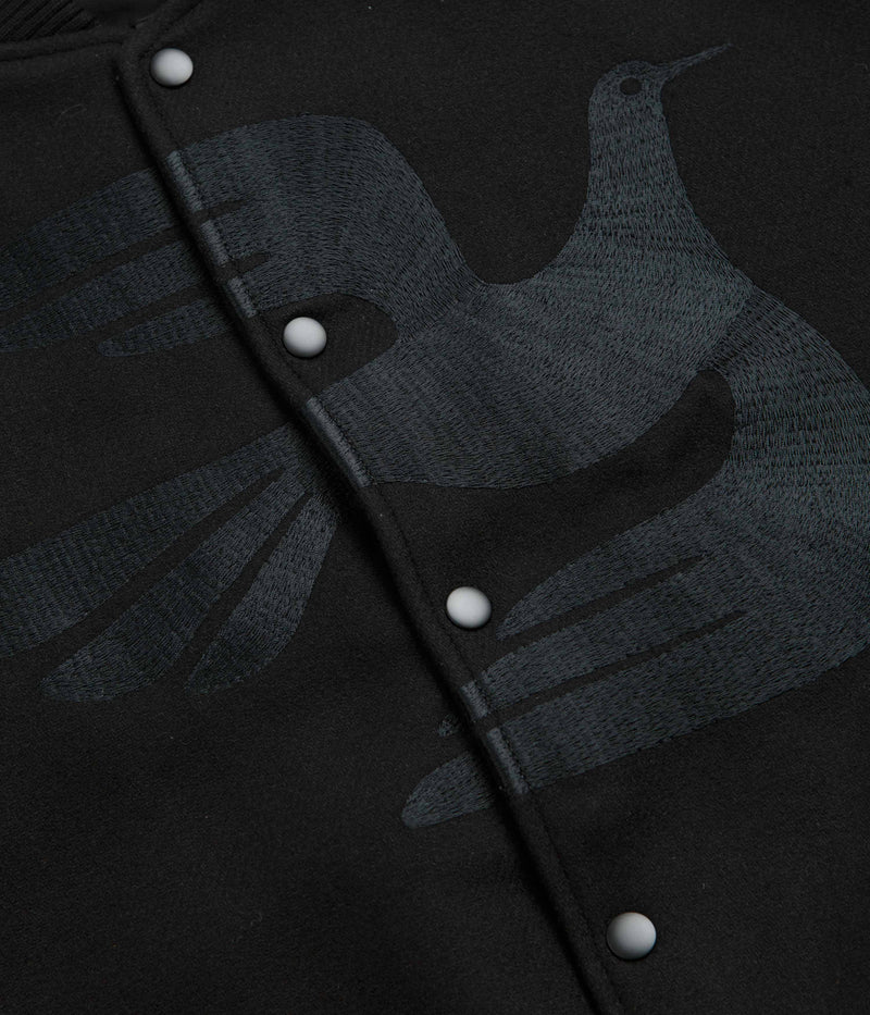by Parra Not Movie Quality Varsity Jacket in Black