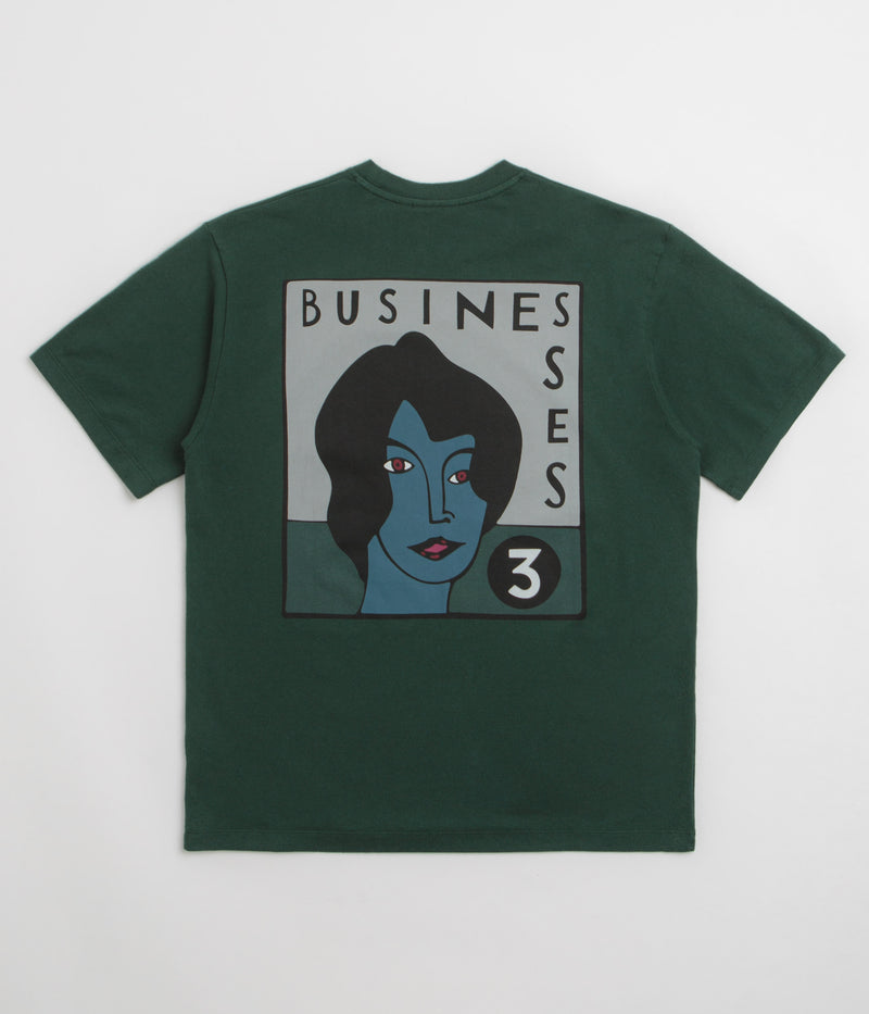 by Parra Nothing Please T-Shirt in Pine Green