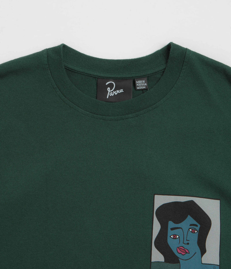 by Parra Nothing Please T-Shirt in Pine Green