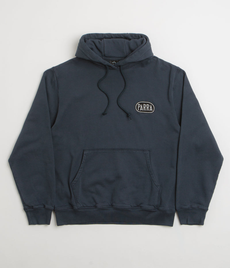 by Parra Oval Logo Hoodie in Washed Blue