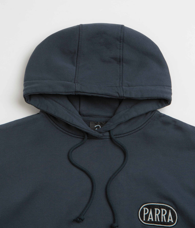 by Parra Oval Logo Hoodie in Washed Blue